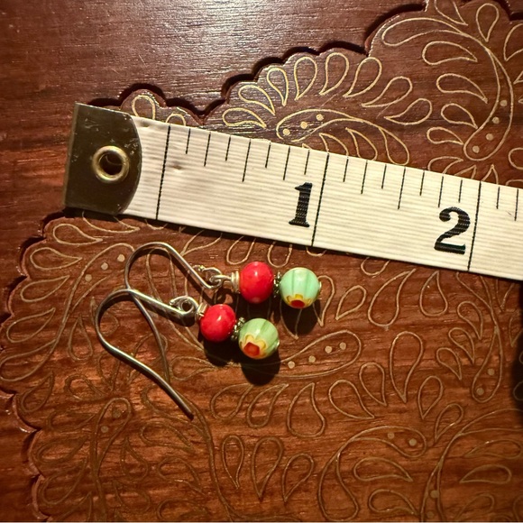 Peace Symbol Beaded Boho Necklace & Earring Set - Picture 6 of 8